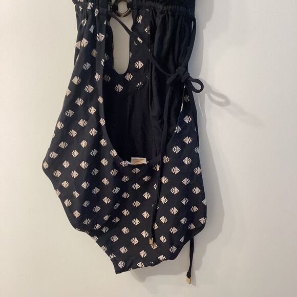 Tory Burch Black Kingfish Plunge One Piece Swimsuit Size XS - Picture 10 of 16